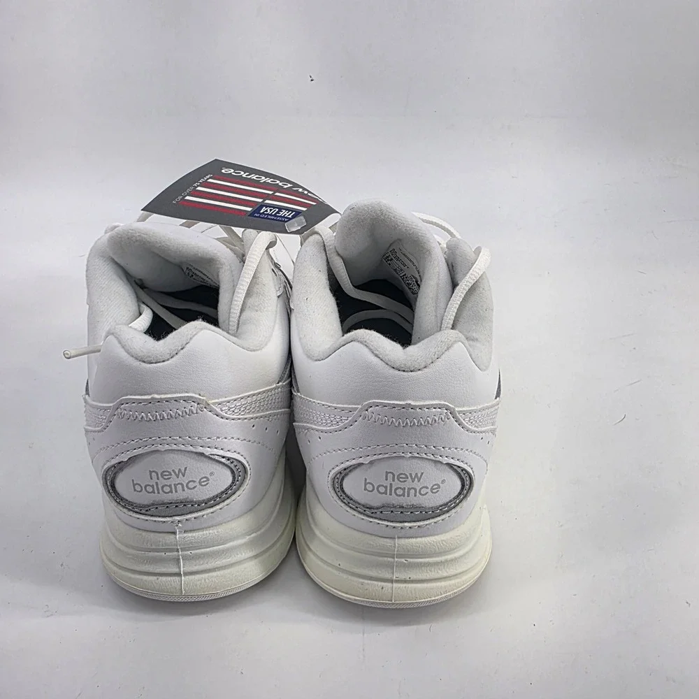 New‎ Balance 577 White Leather Walking Shoes WW577WT Womens 7.5 2A Narrow